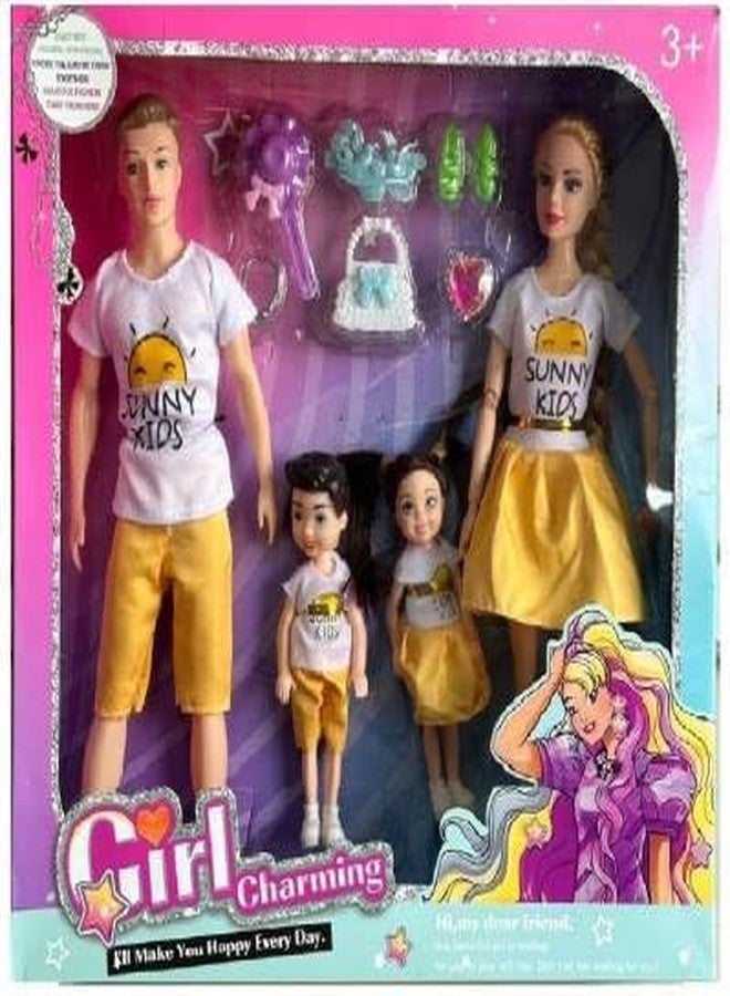 HAV CREATION Family Travel Doll Set with Accessories | 4 Dolls Pretend Play Figures | Role Play Toy for Kids Ages 3+ - Image 2